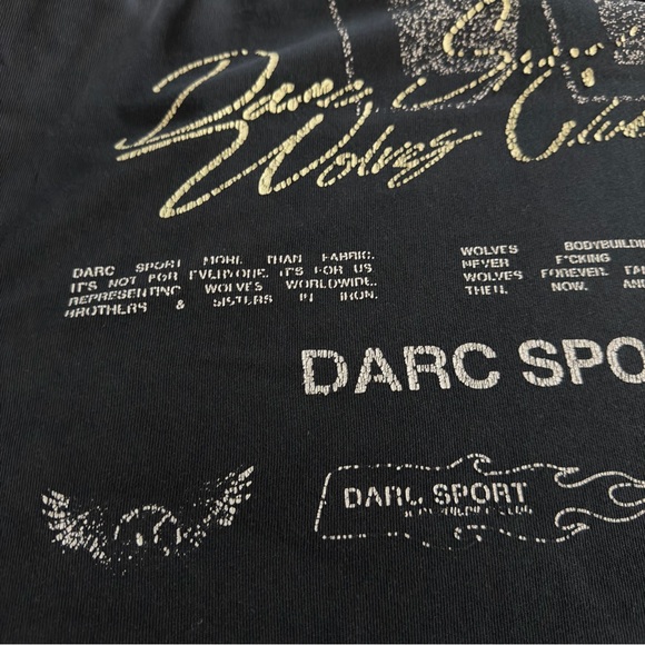 Darc Sport Wolves Club Shirt Mens Large Black Limited 1582 Of 2000 Big W Back - Picture 10 of 14